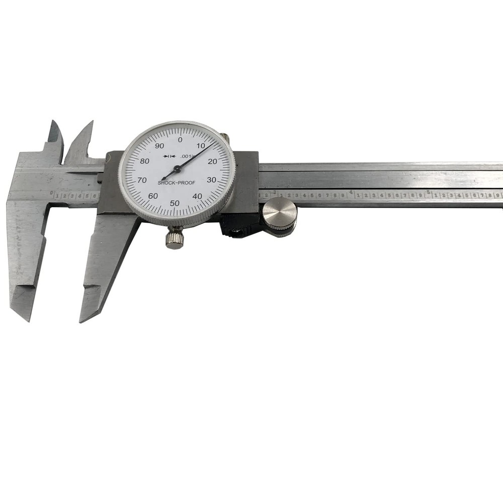6" Utility Dial Caliper 6 inch 0.001" Precision Resolution with Slide Lock St...
