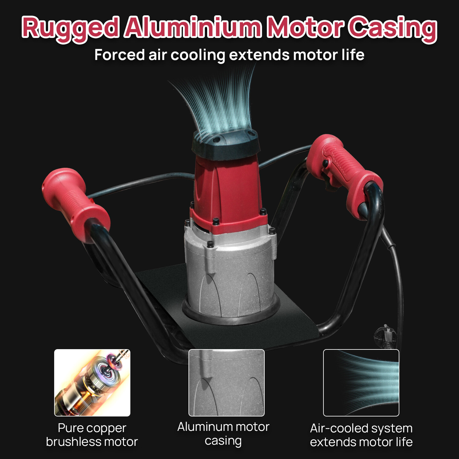 1500W Electric Auger Post Hole Digger with Extension Rods