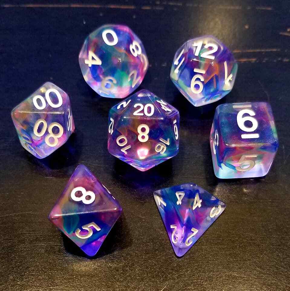 Fairy Tale 7 Dice Set Polyhedral RPG Dice for DnD and AD&D