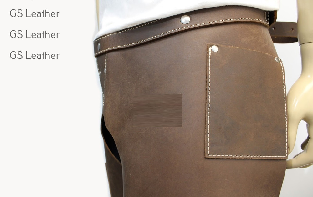 Leather Chaps for Construction Heavy Duty Work Leg Protection