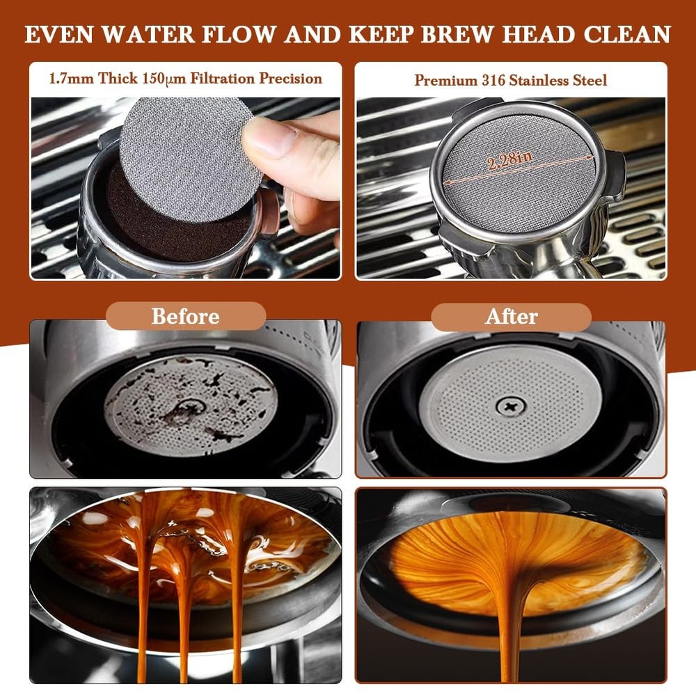 Adjustable Depth Espresso Tamper Set: 58mm Spring Loaded Espresso Distributor...