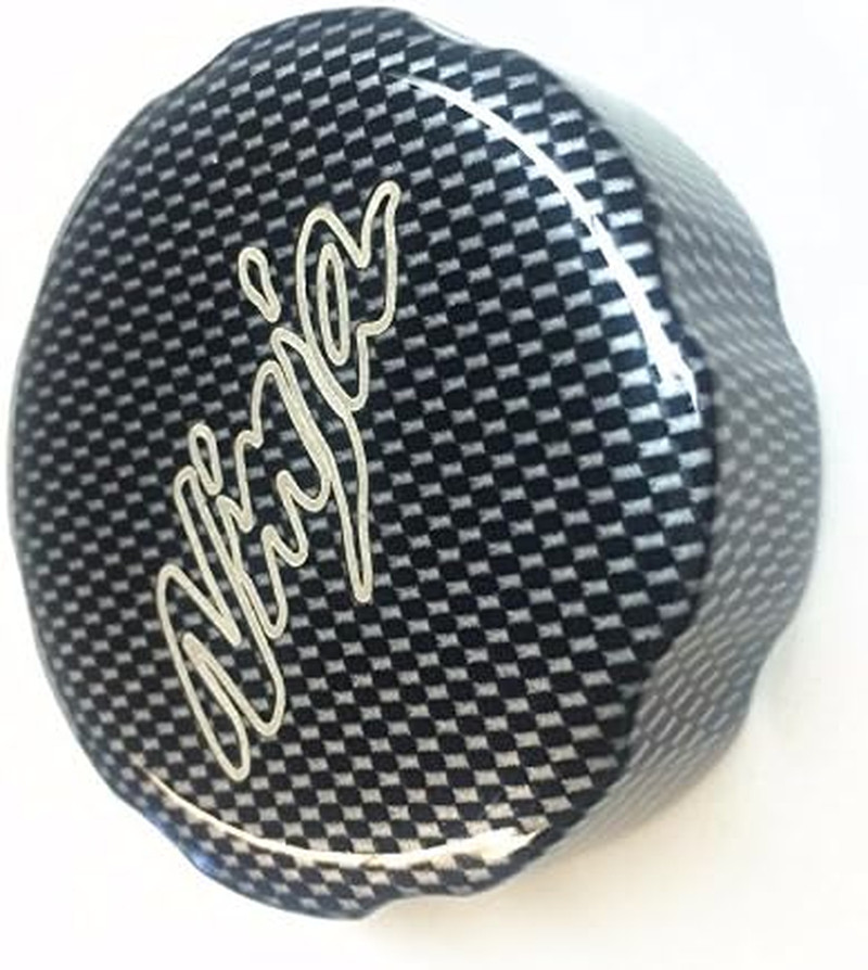 Smt-Carbon Brake Fluid Reservoir Cap Cover Ninja Engraved Compatible with Kawasa