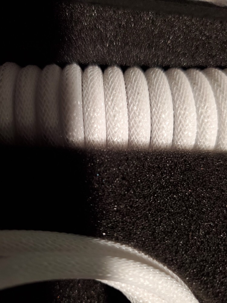 DROP White Coiled YC8 Keyboard Cable - MDX-36961-6