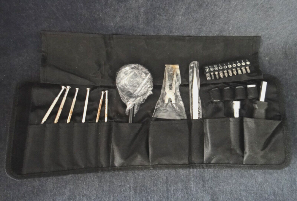 Multitool Set in Black Cloth Pouch