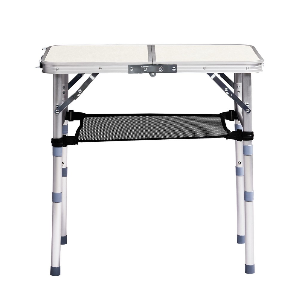 Small Aluminum Foldable Lightweight Patio Side Table with Carry Handle