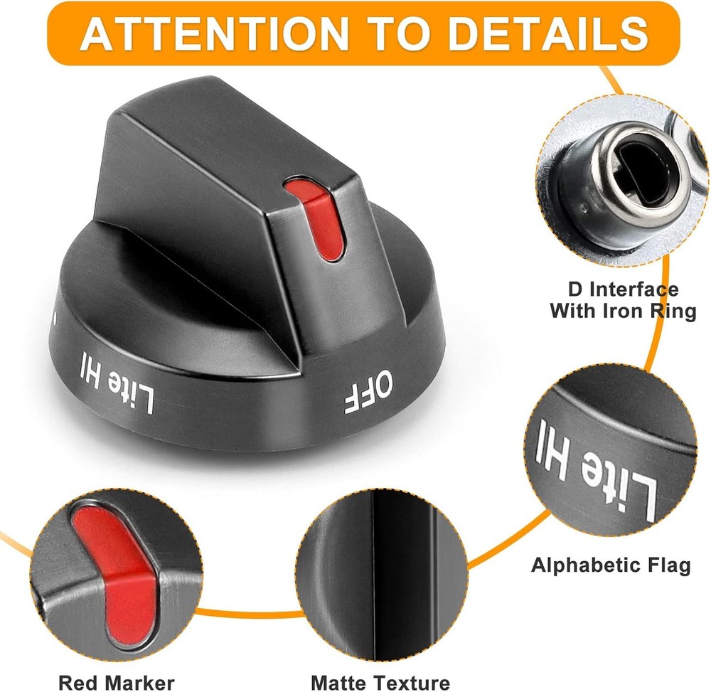 For Samsung Range Oven New Gas Burner Knobs Replacements Dial DG64-00473B