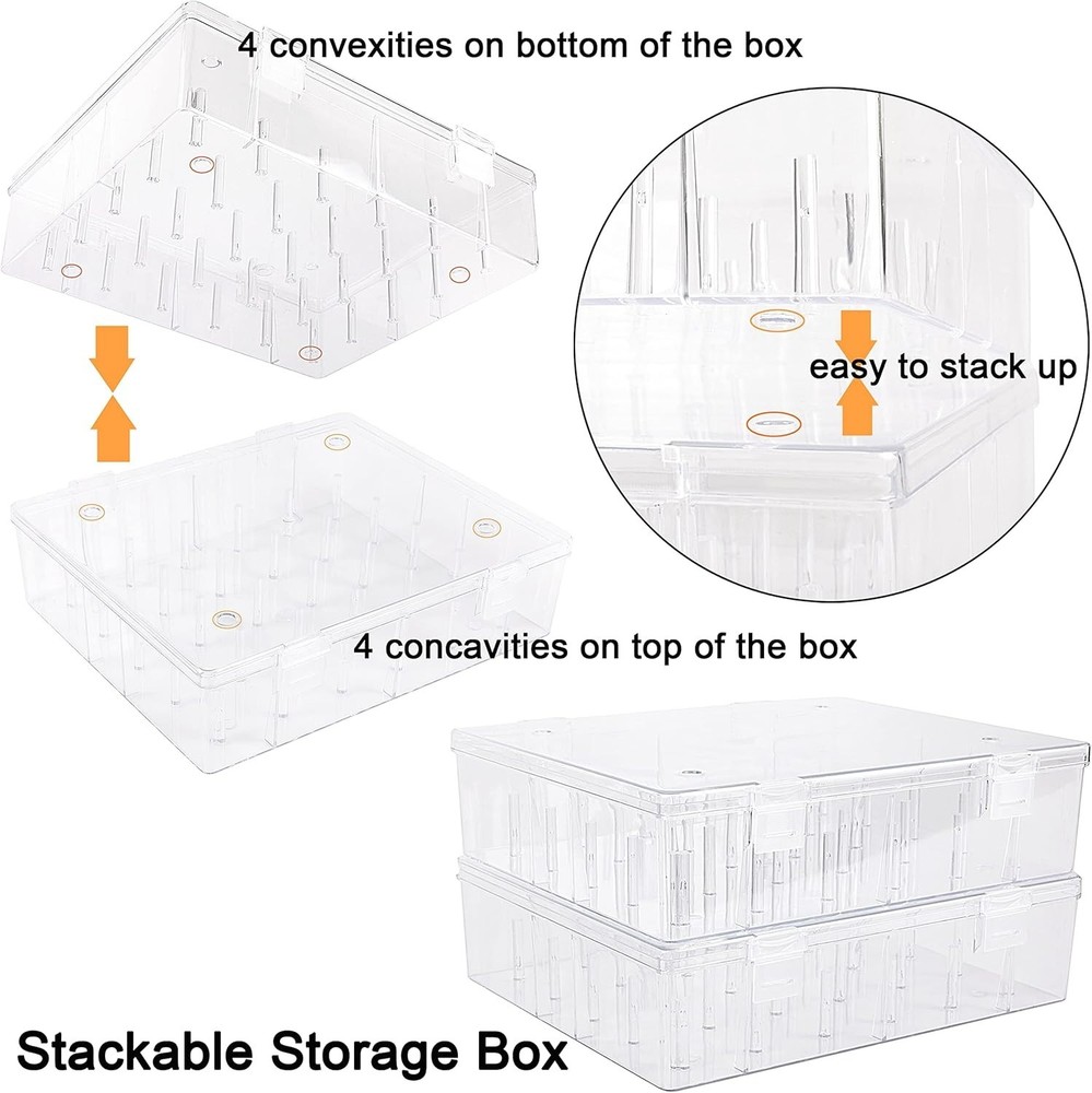Portable Storage Box: Holds 30 Tall Thread Spools - Durable & Clear
