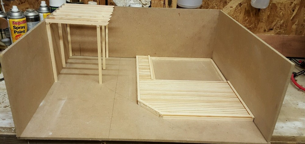 Dolls house garden scene Base