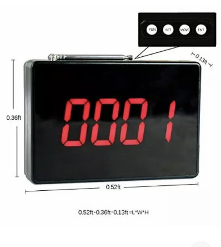 Wireless Calling System Customers Patient Pager System with 10 PCS Waterproof