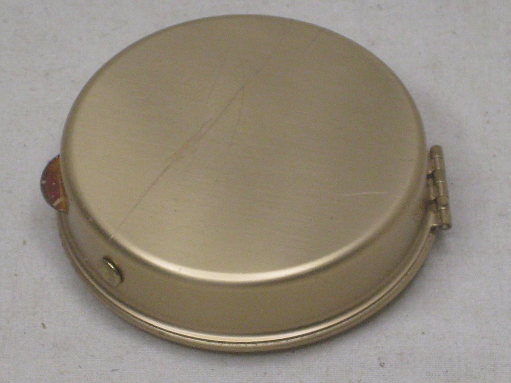 pre-owned FIRST HOLY COMMUNION compact case box container approx. 2.25" x .5"