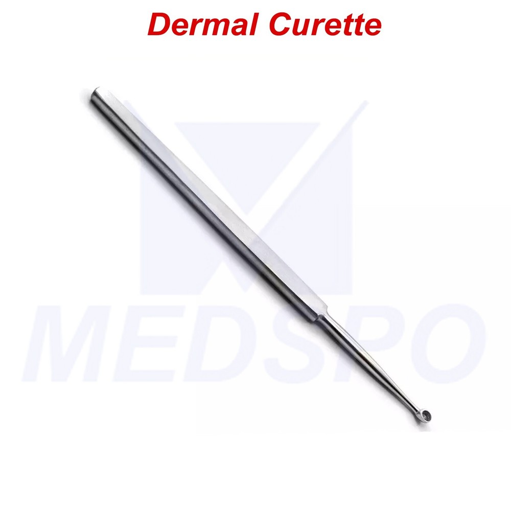 Dermal Curette Single End Scraper Surgical Dermatology Instruments NEW
