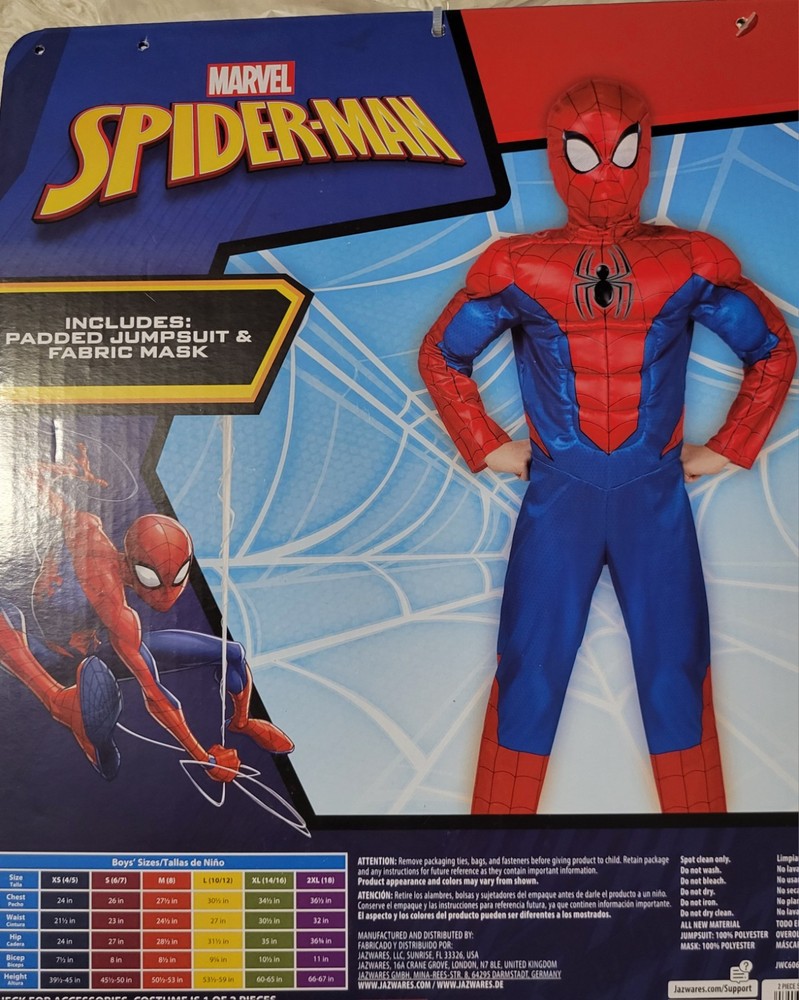 Halloween Custome Boys Spiderman Medium 7/8