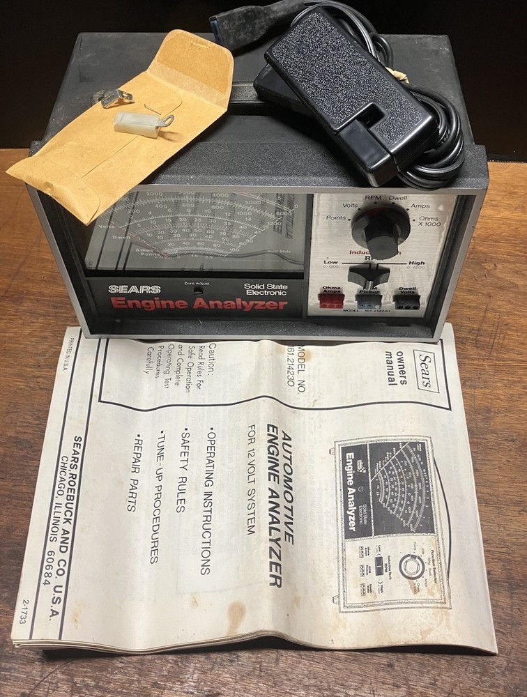 Sears Model 161.214230 Solid State Electronic Engine Analyzer Vintage Untested
