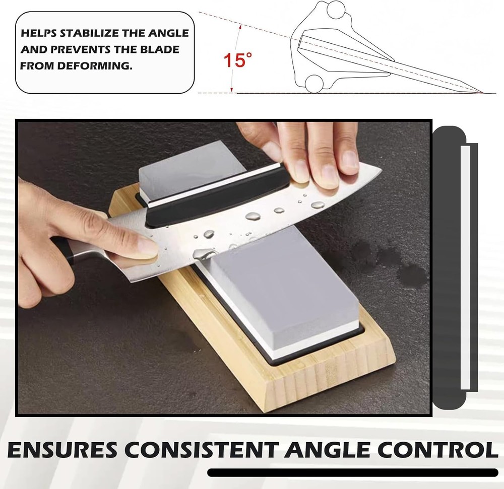 Professional Knife Sharpening Angle Guide for Whetstone – 2 Pack, Non-Slip Cer