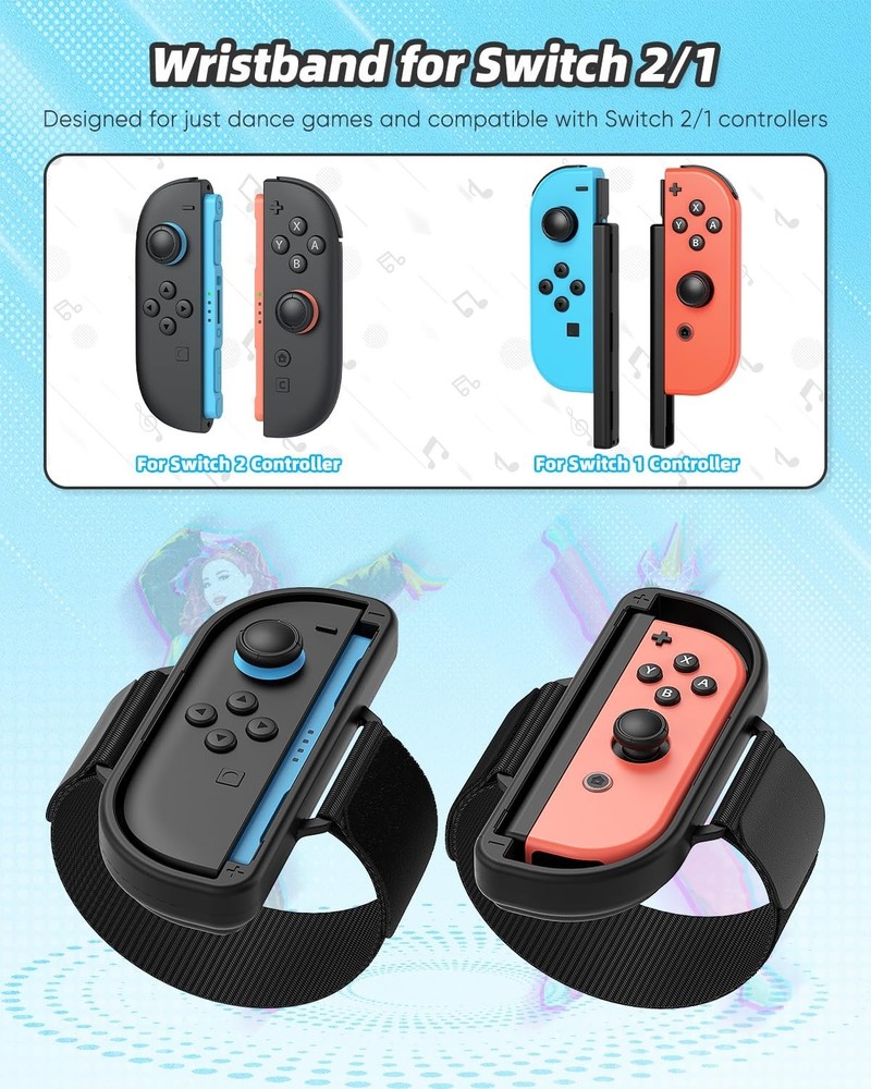 Nintendo Switch 2 Joy-Con Wristbands – Durable Adjustable Joy‑Con Strap Set