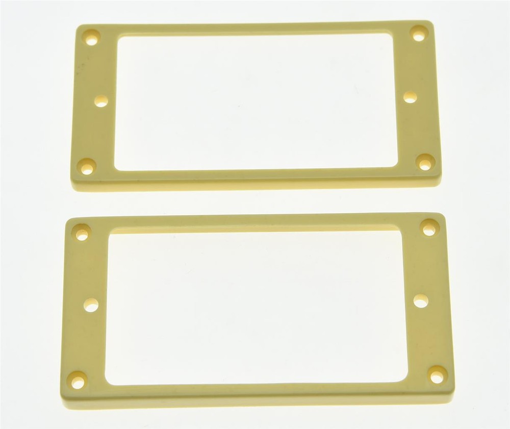 2pcs Cream Humbucker Pickup Ring Flat Base Bottom Frame for Epiphone Les Paul