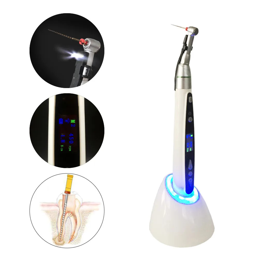 Dental Wireless Endo Motor with LED Light 16:1 Contra Angle 9 Programs YDK-EM-II