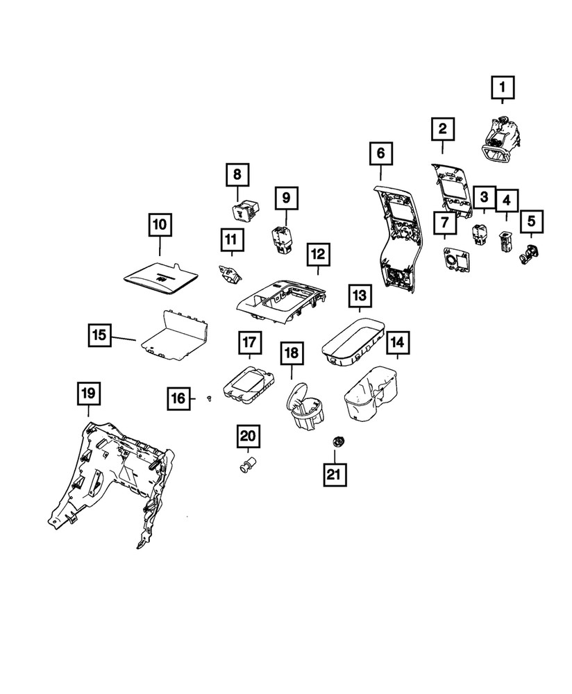 Genuine Mopar Gear Shift Indicator Bezel 6WG77DX8AD