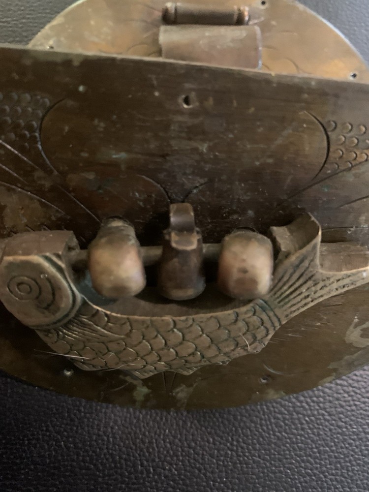 Nice Large Antique Brass Hardware *Fish 🐟Design*