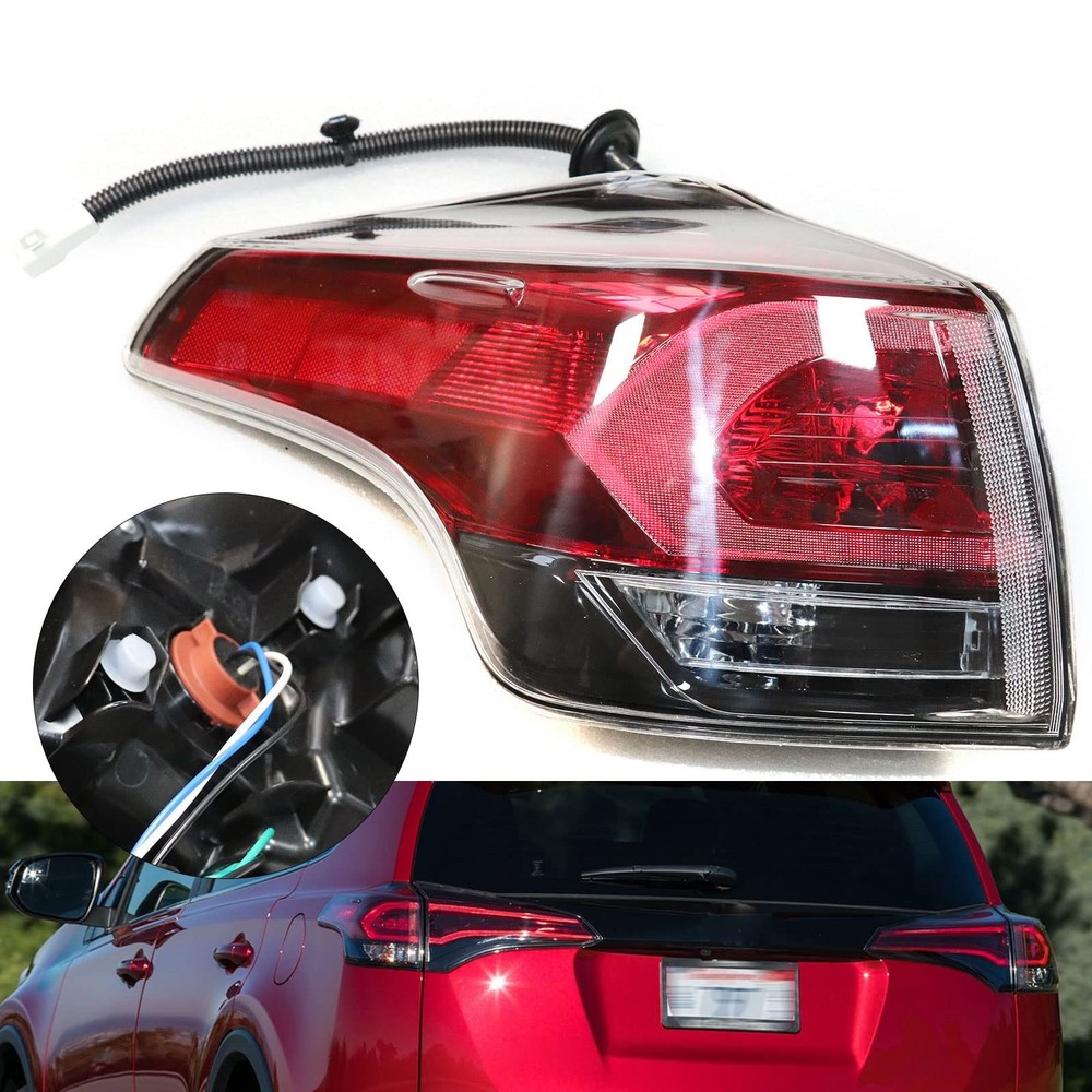 Tail Light Assembly Left Driver for RAV4 2016-2018 Halogen LED 8156142211
