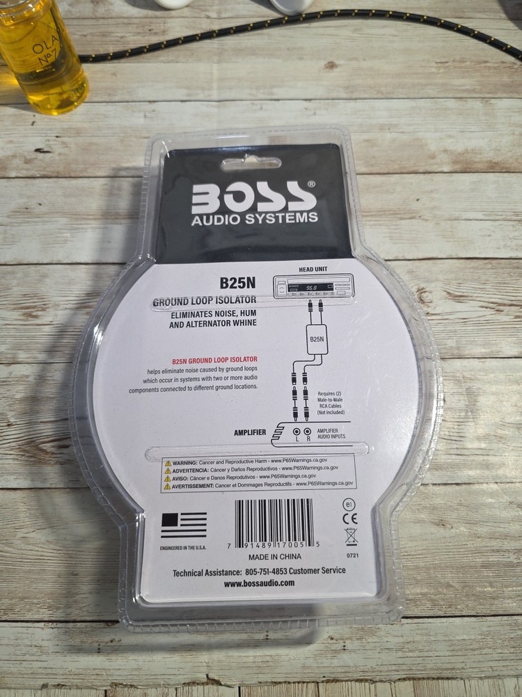 Boss Audio Systems Ground Loop Isolator B25N Noise Filter For Car Audio