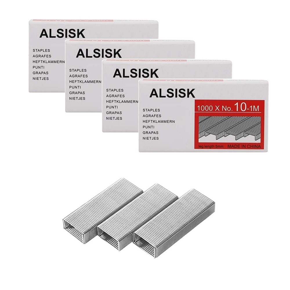 Mini Staples No.10 Silver 4000PCS Small Staples for Mini Staplers Office Home