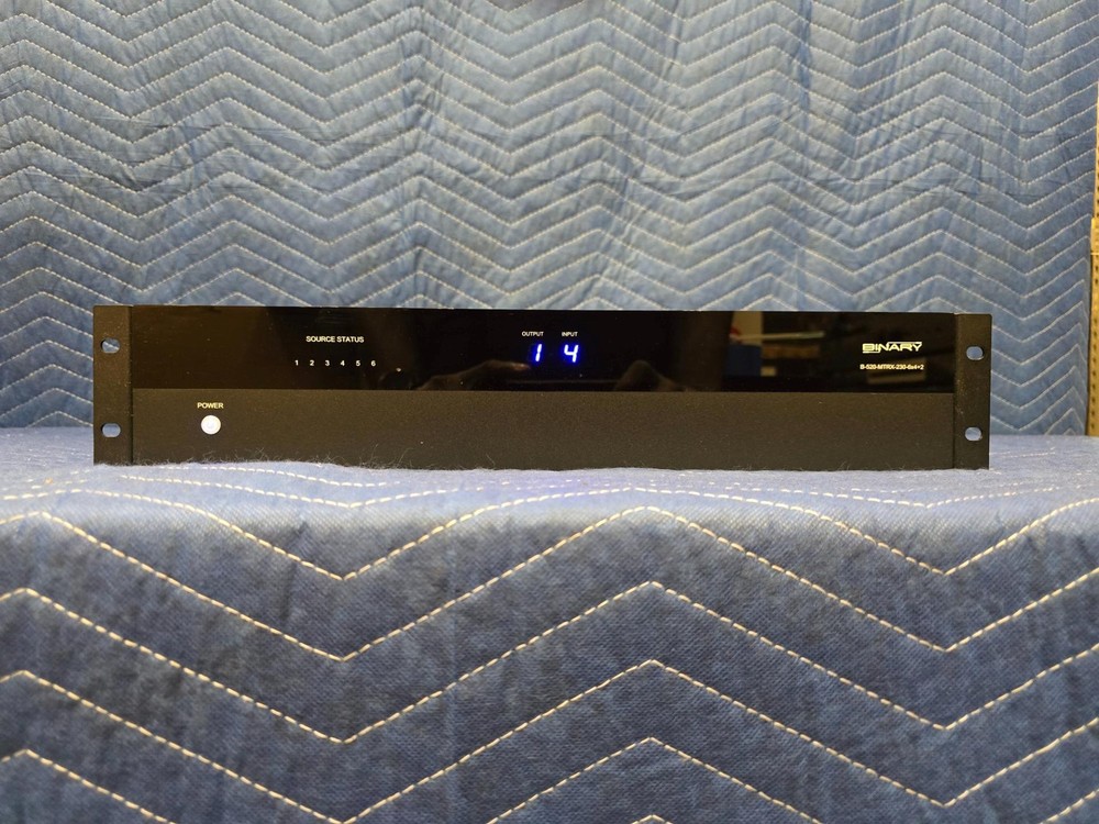 Binary B-520-MTRX-230-6x4+2 HDMI Matrix Switch Tested Working w/ PSU Rackmount