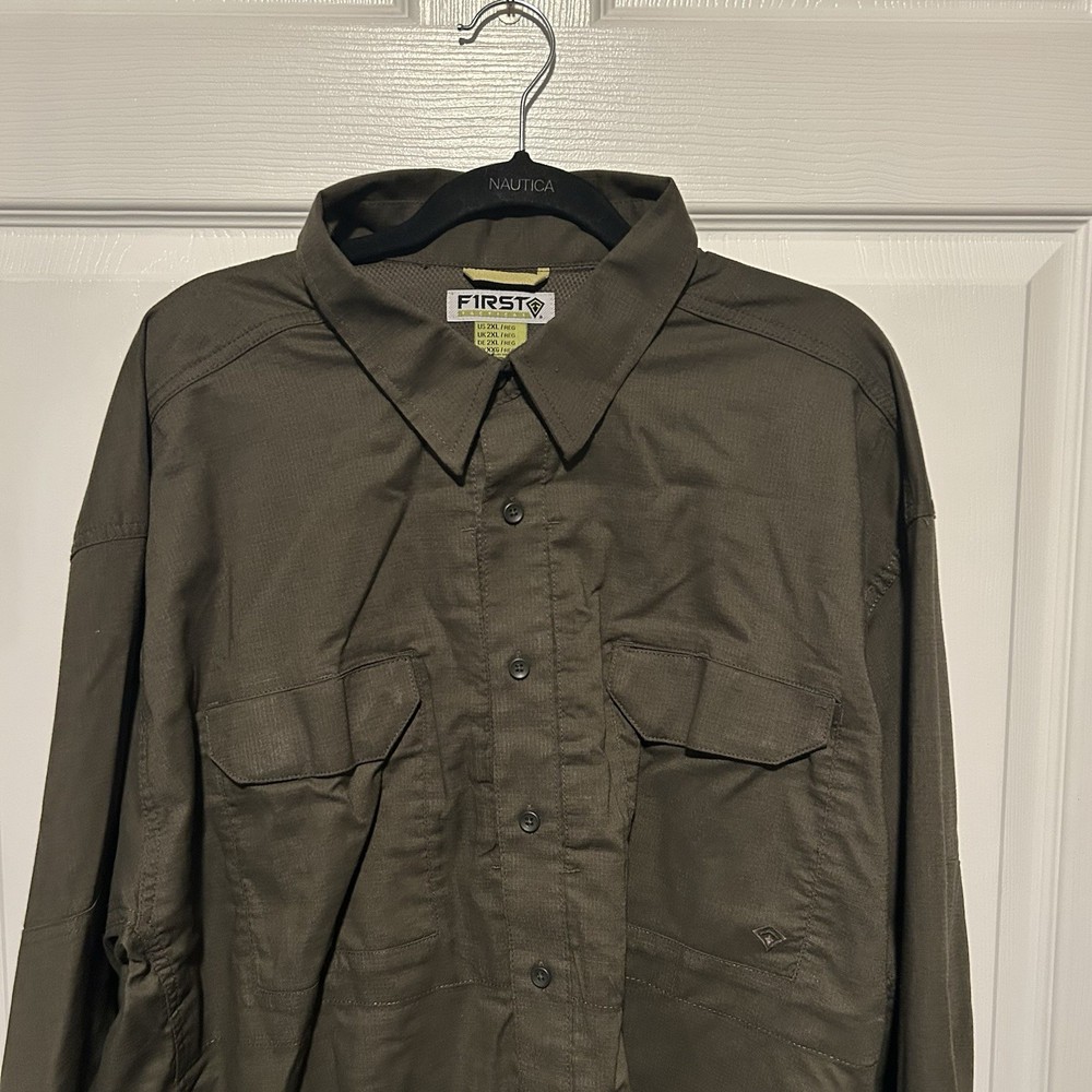 First Tactical V2 Long Sleeve Button Down Shirt Men’s 2XL Pockets