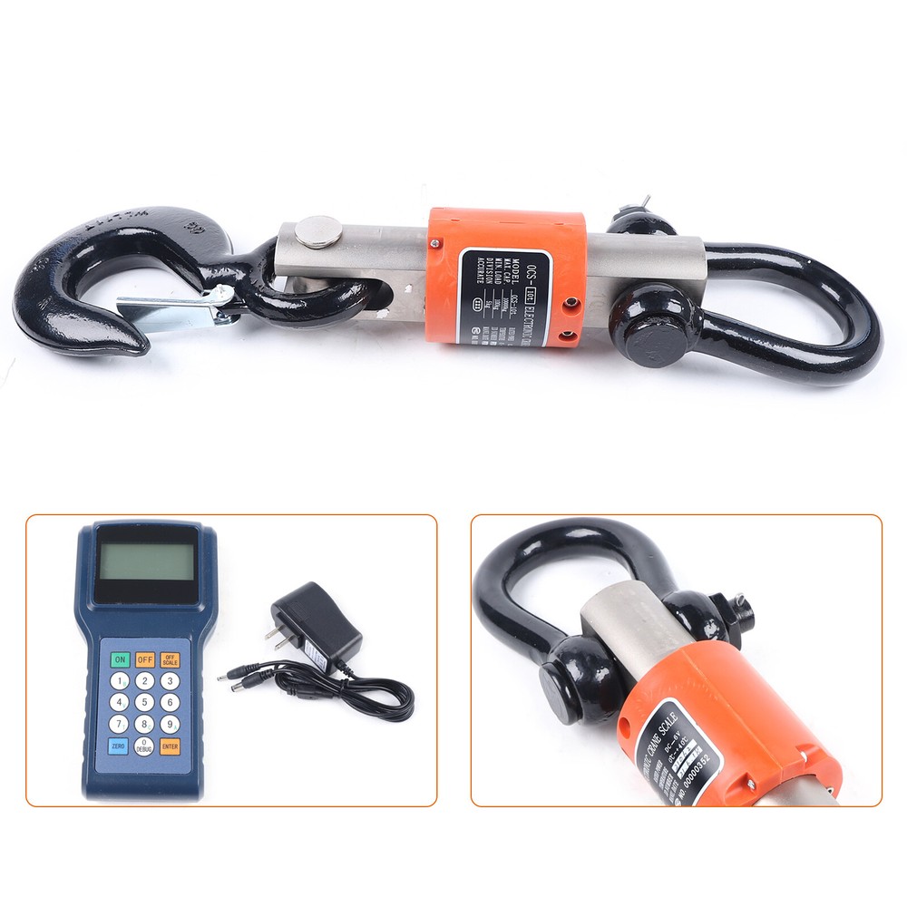 10T Wireless Remote Digital Electronic Hanging Crane Scale with Handheld Meter