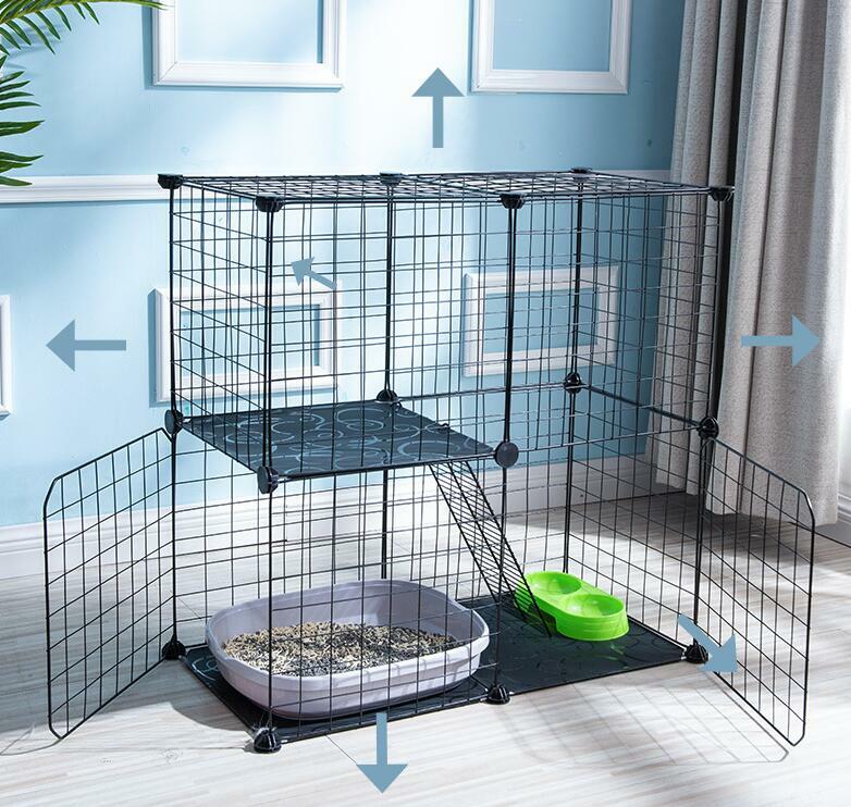 3-Tier Cat Cage Folding Matal Wire Cat Crate Kennel Pen Pet House Furniture DIY