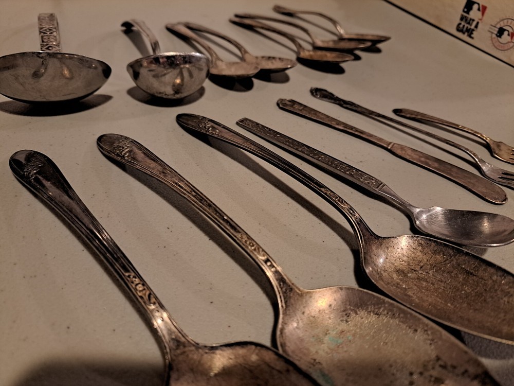 Lot 16 Pieces Silver Plated Kitchenware, Pre-owned