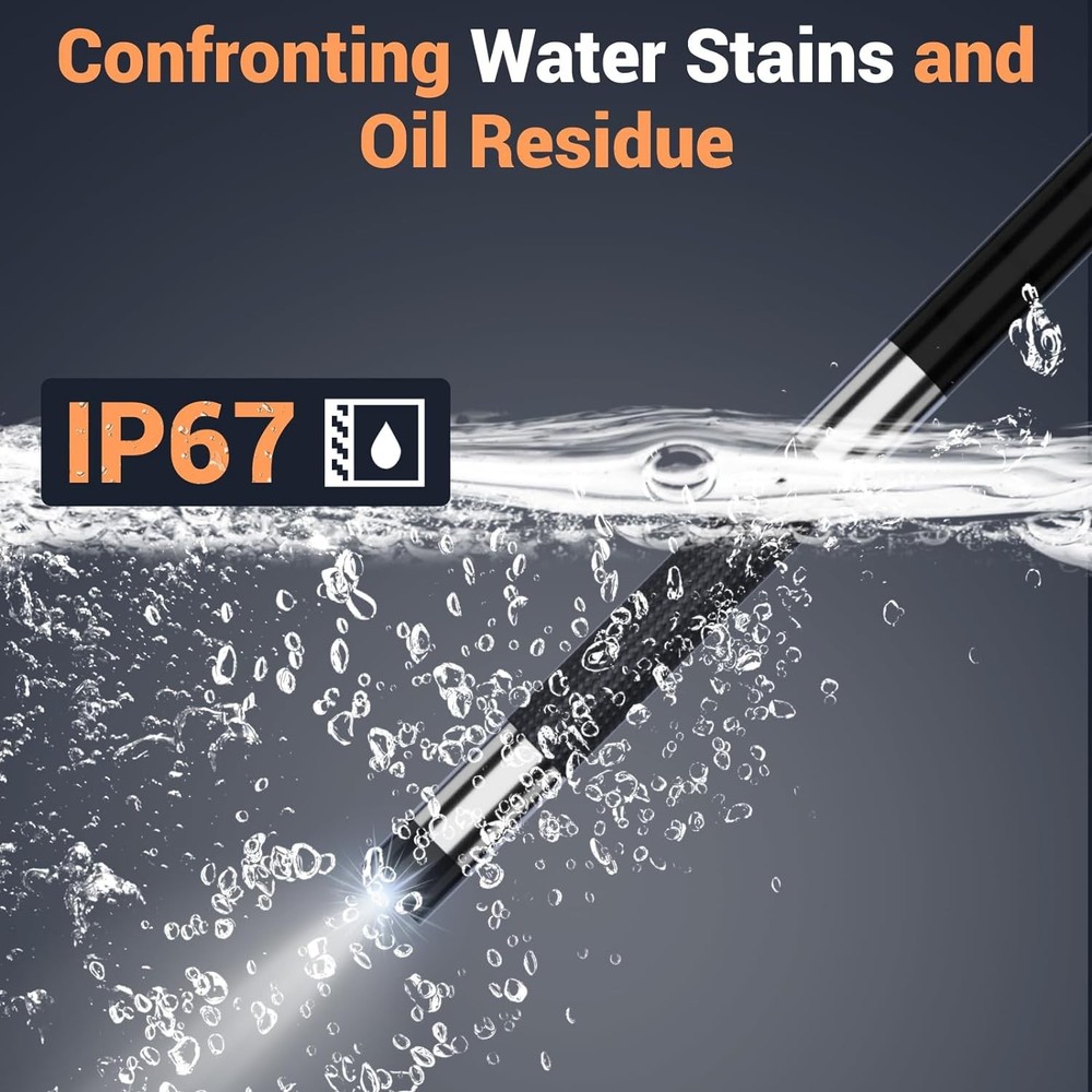 Two-Way Articulating Borescope Camera with LED Light