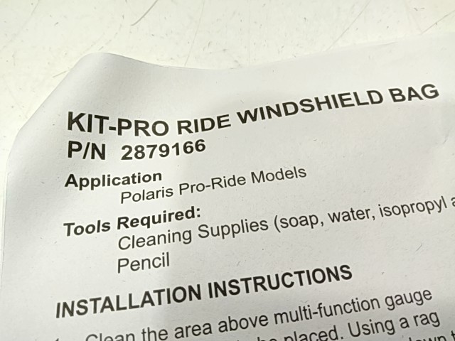 ProRide Windshield Bag Kit - ---- Polaris NOS