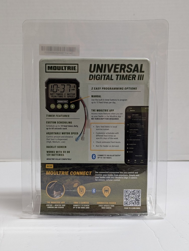 Moultrie Universal Digital Timer III 6 / 12 VOLT Deer Feeder Timer APP or Manual