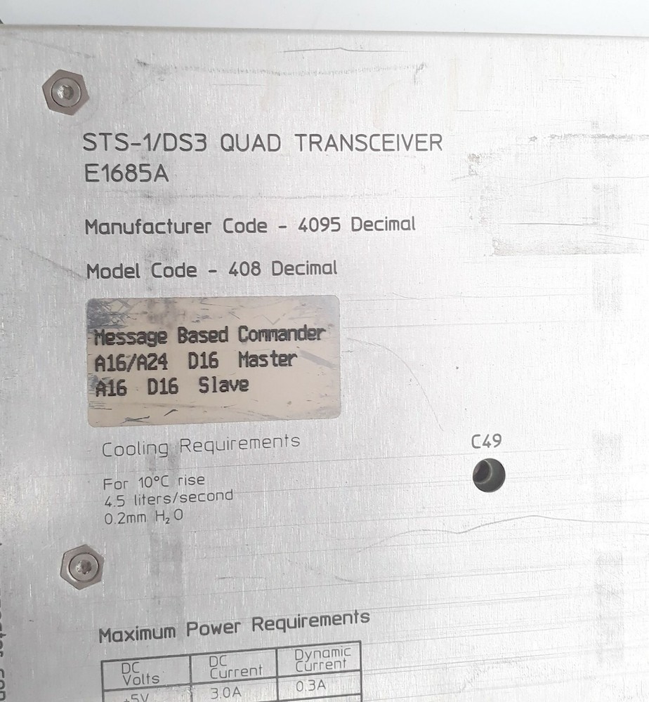 HP E1685A STS-1/DS3 Quad Transceiver VXI Module