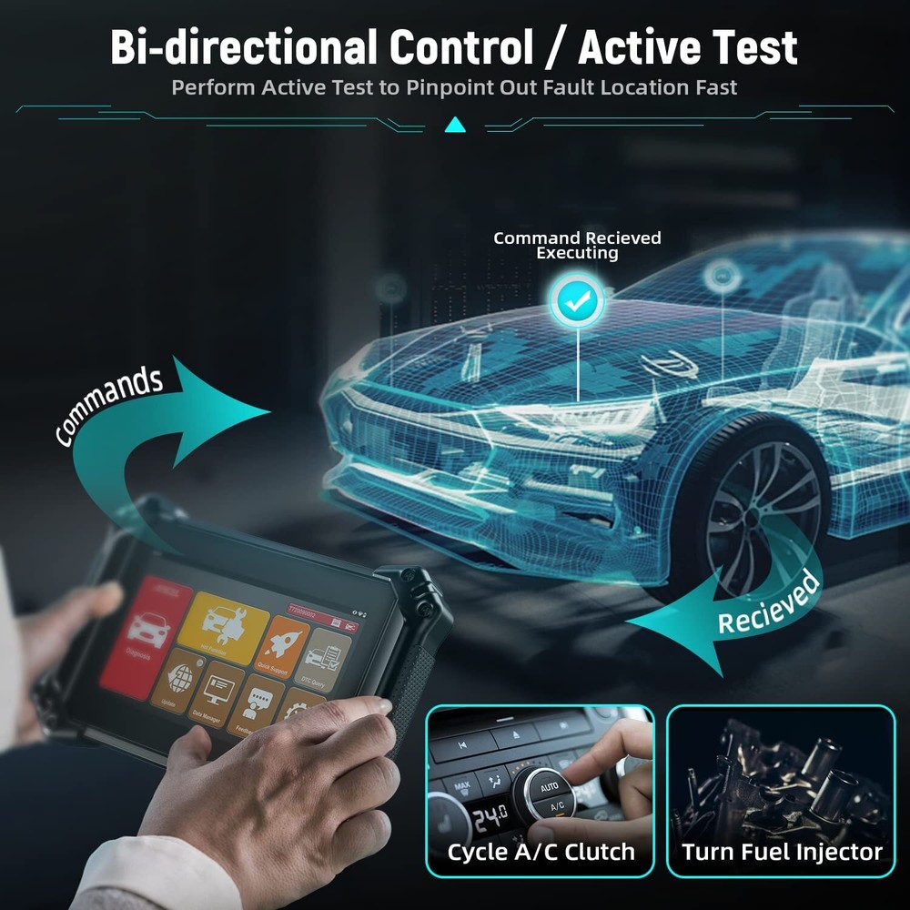 ANCEL V6 Bi-directional Scanner OBD2 Diagnostic Scan Tool Full System Key Coding