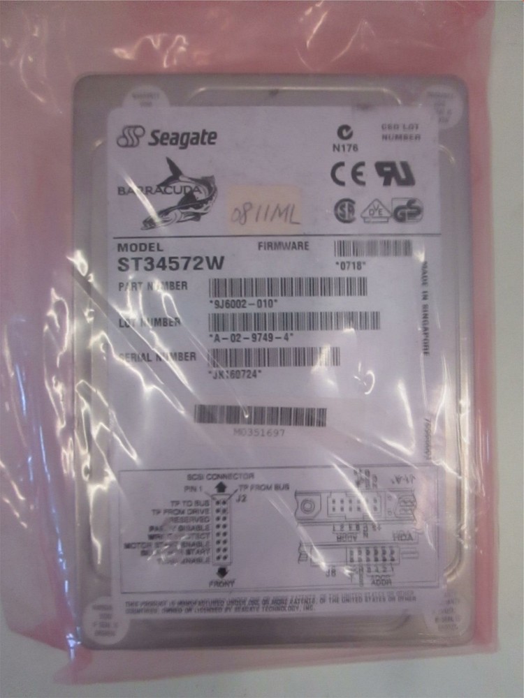 Seagate, SCSI Hard Drive, ST34572W, New