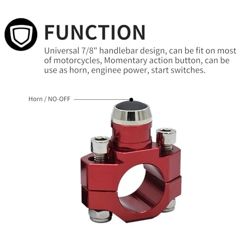 CNC Aluminum 7/8" Motorcycle Handlebar Control Horn Start Switch Button