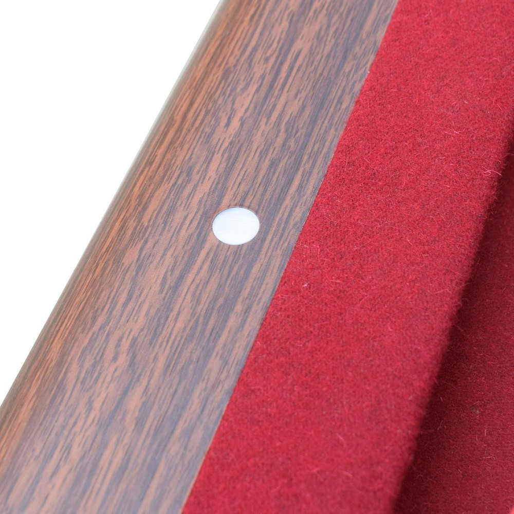 Bumper Pool Table with Walnut Finish and Red Felt - Includes Reversible Tabletop