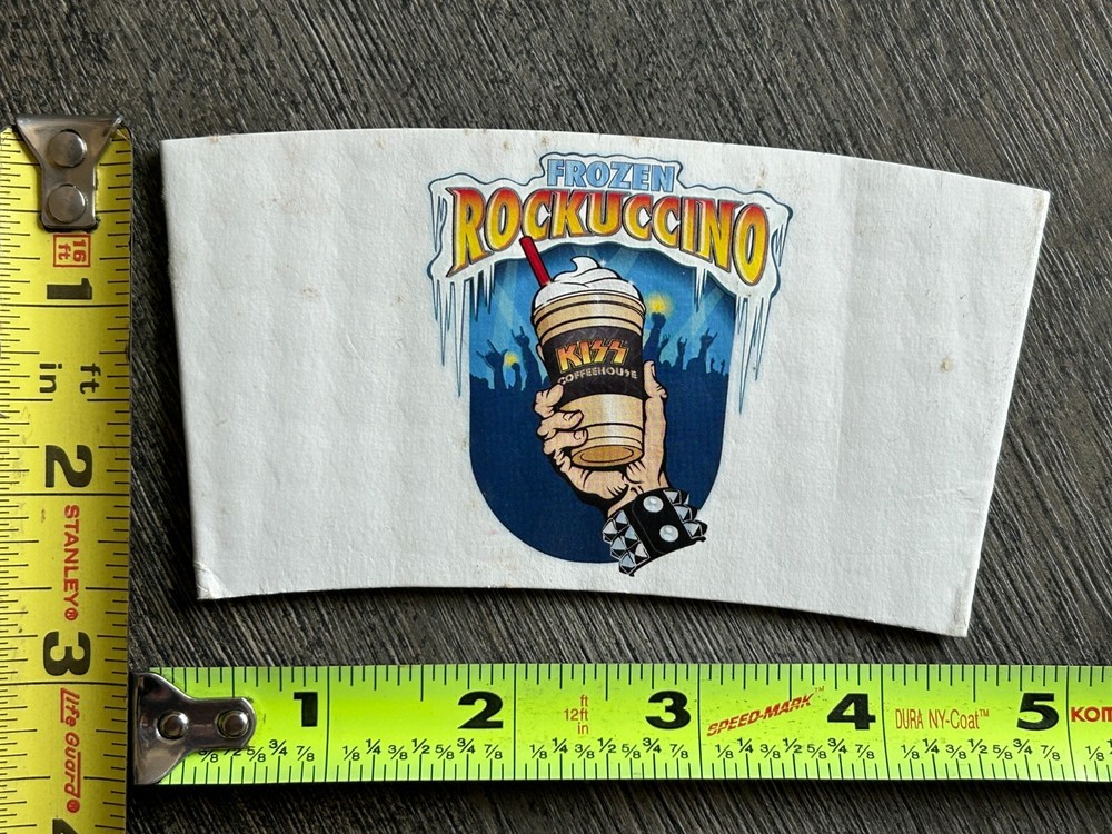 KISS Coffeehouse Myrtle Beach Frozen Rockuccino Cup Sleeve 2011 Vintage Kiss