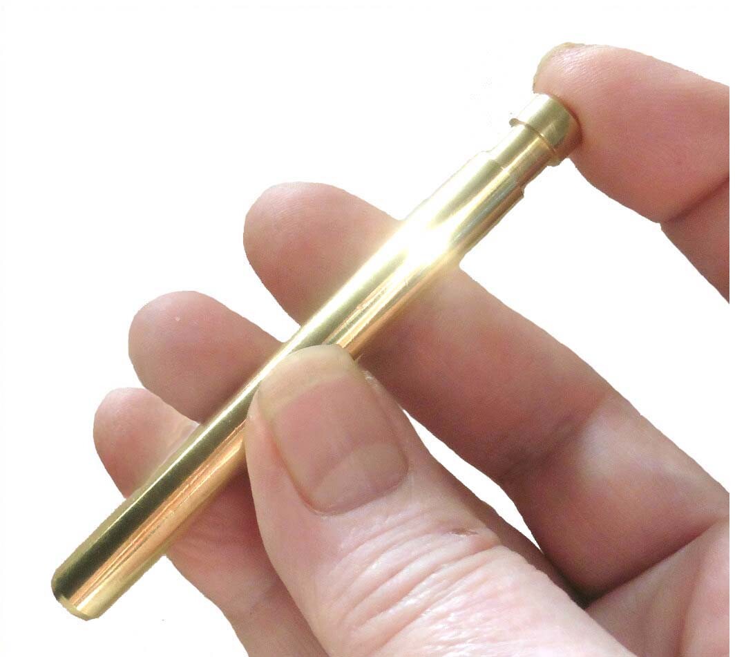Self Cleaning SOLID Real Brass Large One Hitter Bat Dugout Pipe chillum onie OG