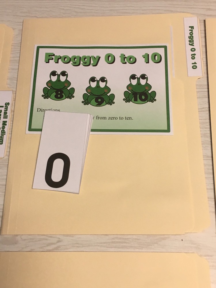 10 File Folder Set - Teaching READING MATH -Froggy Kit