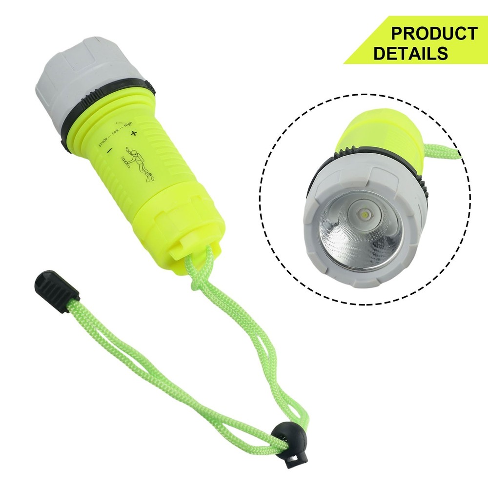 Waterproof Strong Light LED Scuba Diving Underwater Flashlight Torch Lamp New