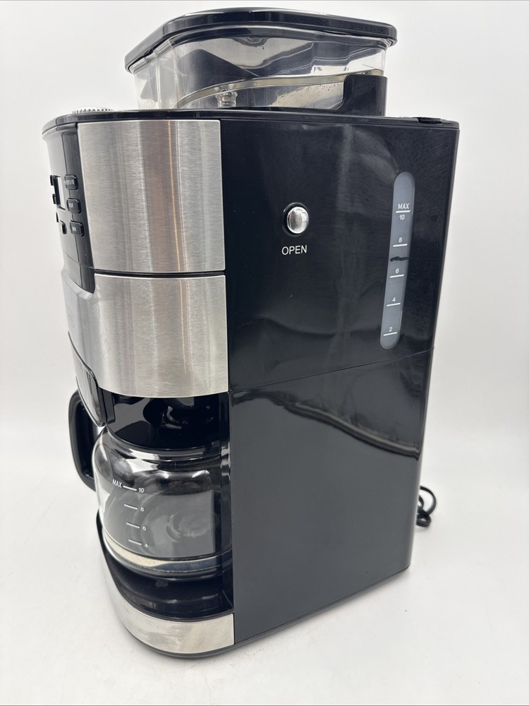Gevi 10-Cup Coffee Maker w/ Grinder, Programmable Grind & Brew GECMA025AK-U