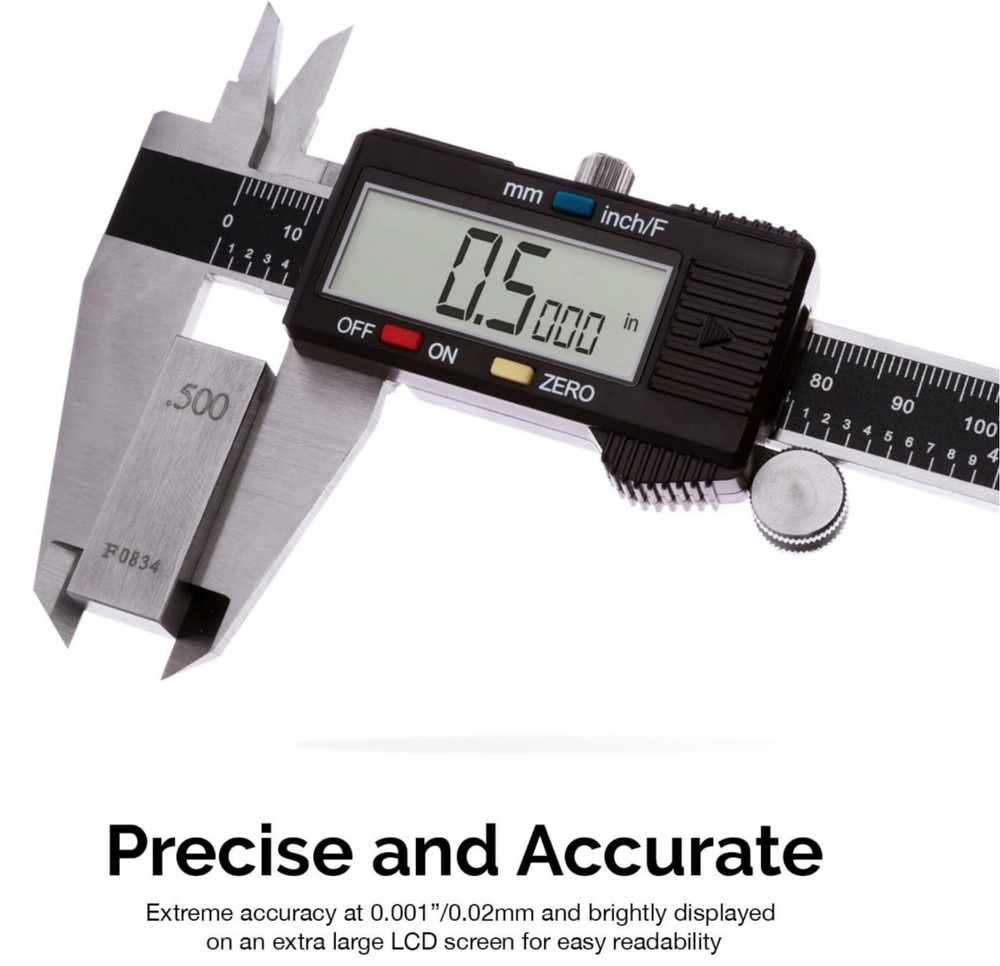 NEIKO 01409A 12” Electronic Digital Caliper | Extra Large Display