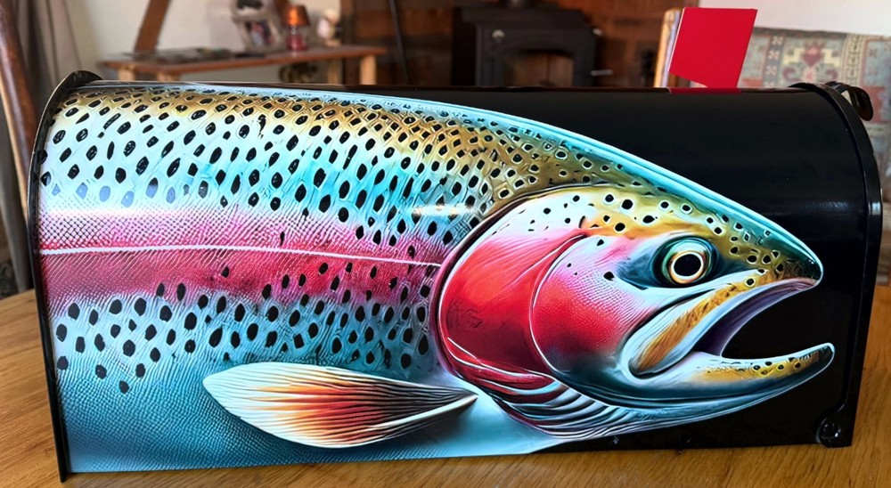Rainbow Trout mailbox sticker decal