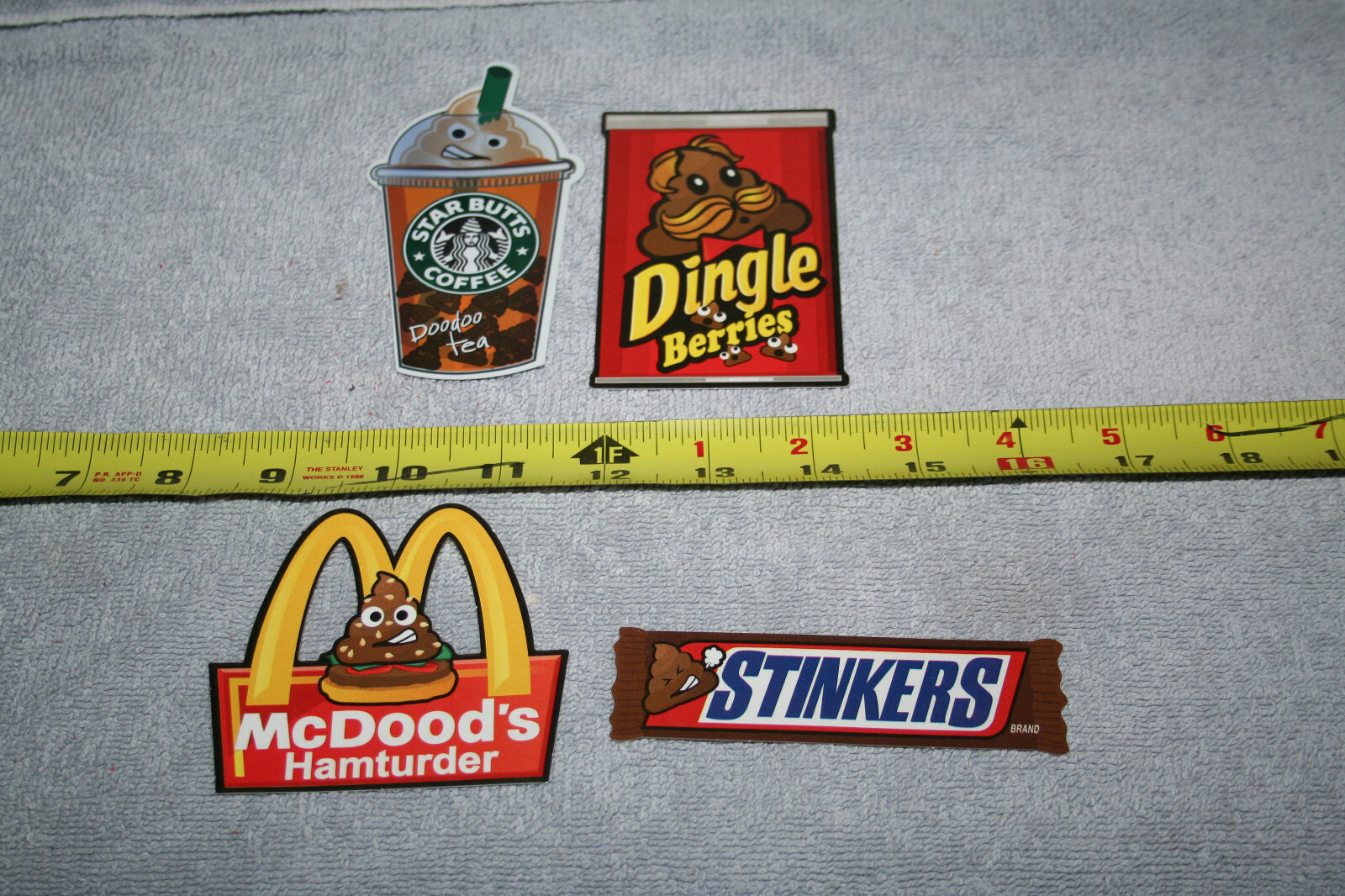 Junk Food Doody Stickers Set Of 20 Series 1&5 -Poop Emoji -Novelty food parody