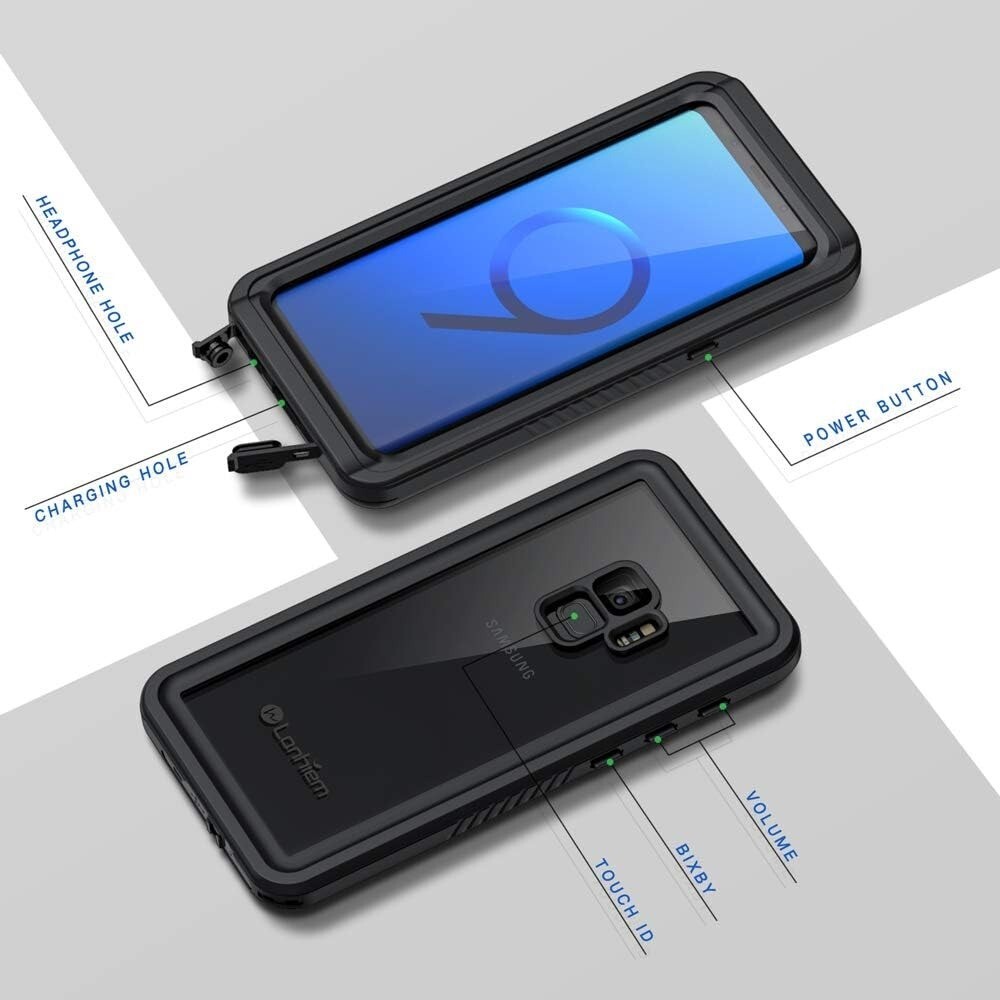 Samsung Galaxy S9 Plus Waterproof Case Built-in Screen Protector Shockproof 6.2