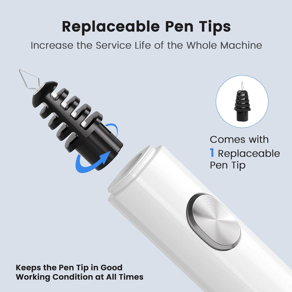 Thread Burner with A Tip, Rechargeable Thread Zapper Tool, Cautery Pen, Sewin...