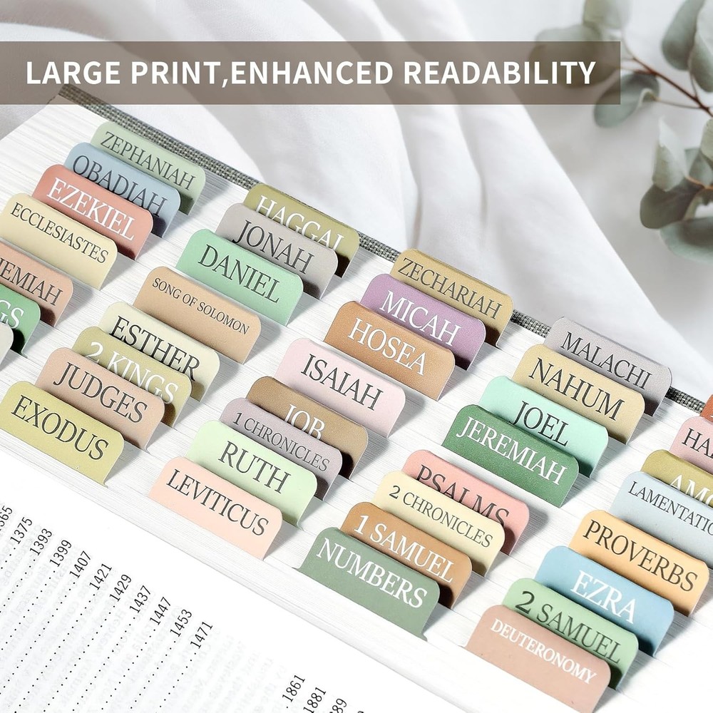 Bible Tabs for Women & Men, Laminated Study A. Boho Theme